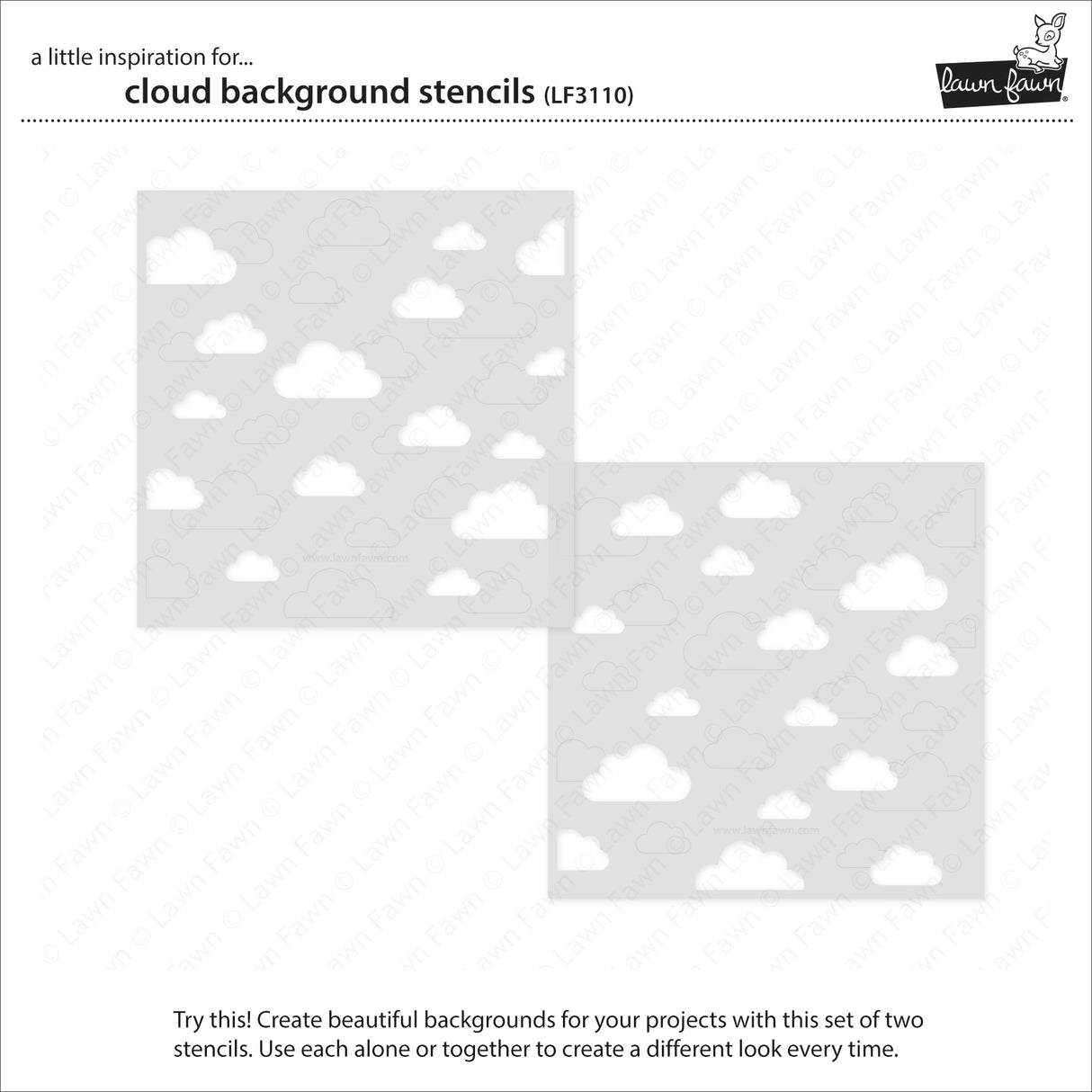 cloud background stencils