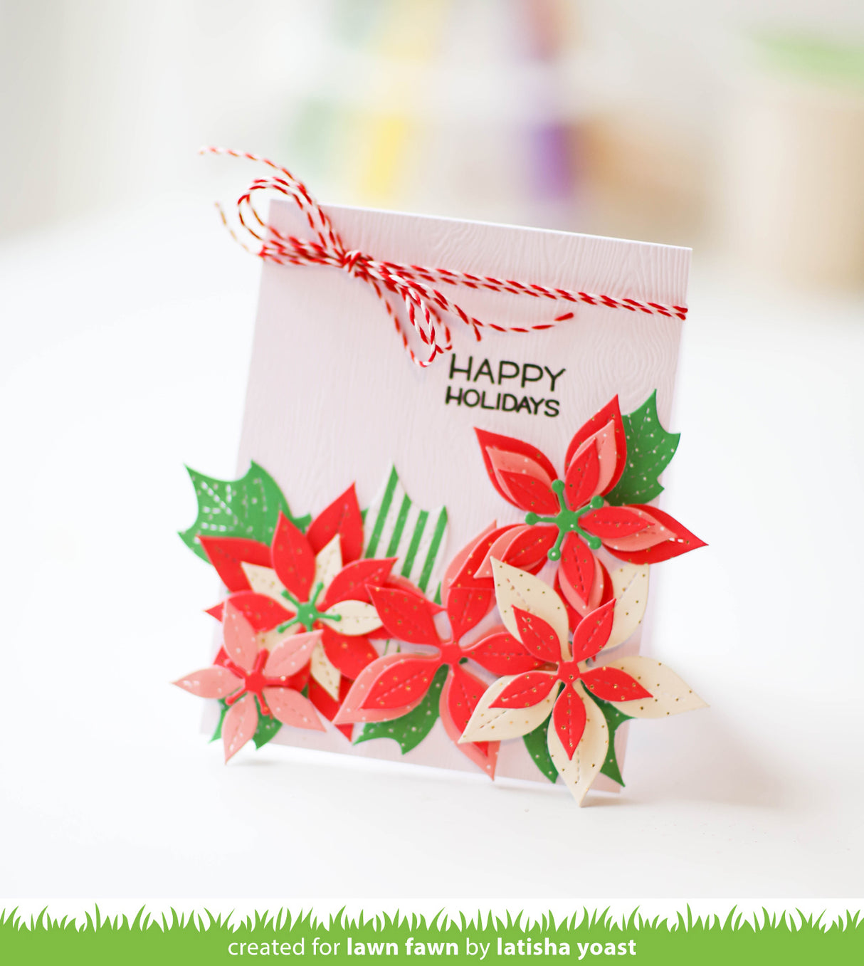 stitched poinsettia