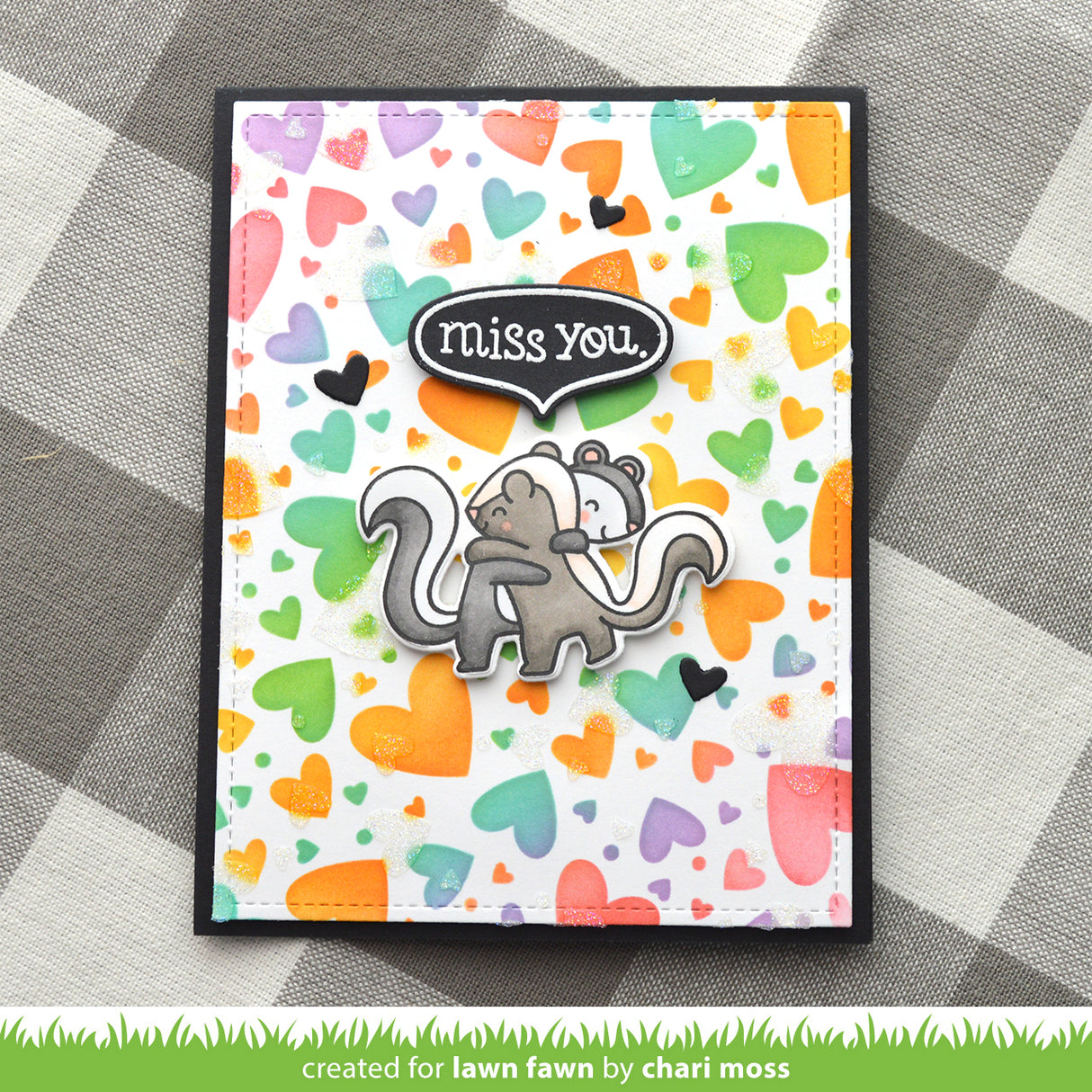 lots of hearts background stencils