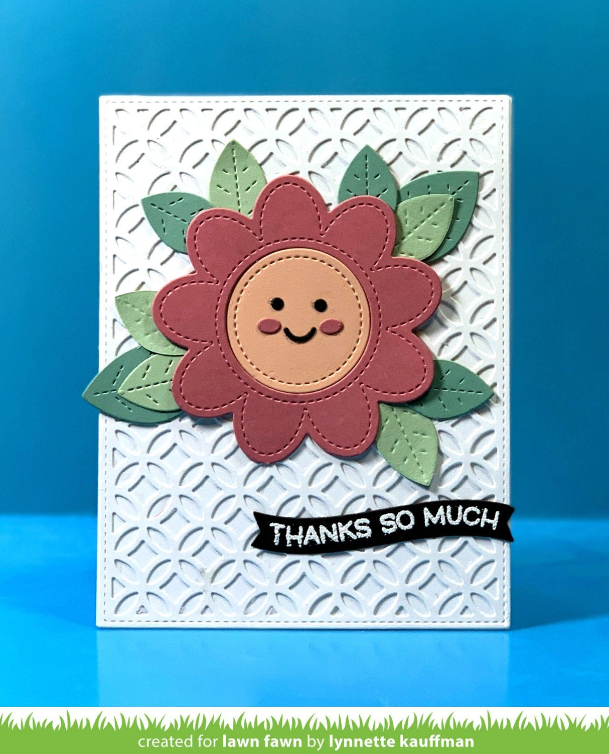 outside in stitched flower
