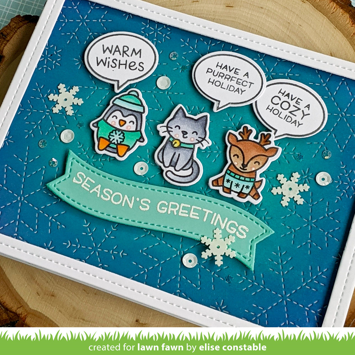 stitched snowflake backdrop