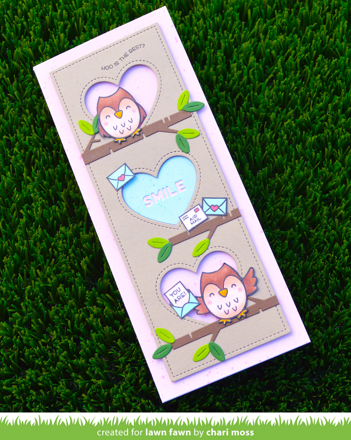 scalloped slimline with hearts: portrait
