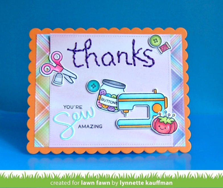 embroidered thanks
