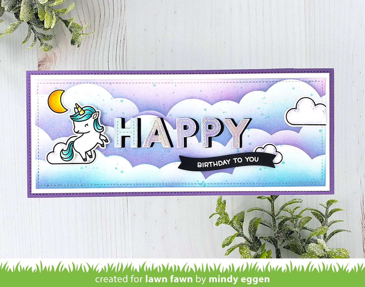 slimline cloudy stencils
