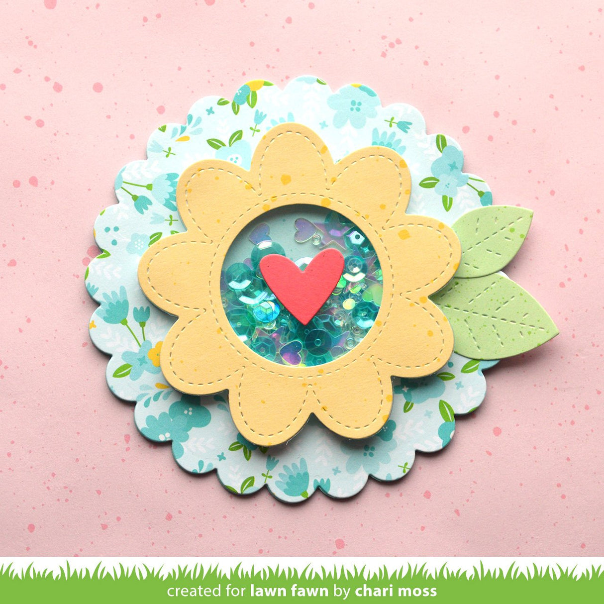 stitched flower frame