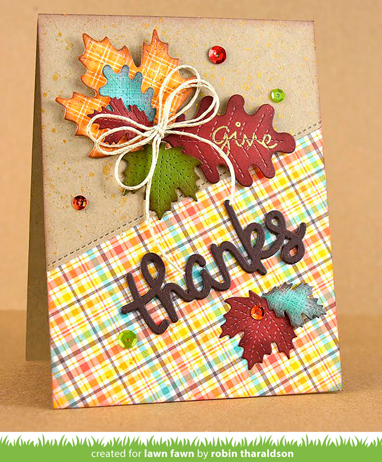 stitched leaves