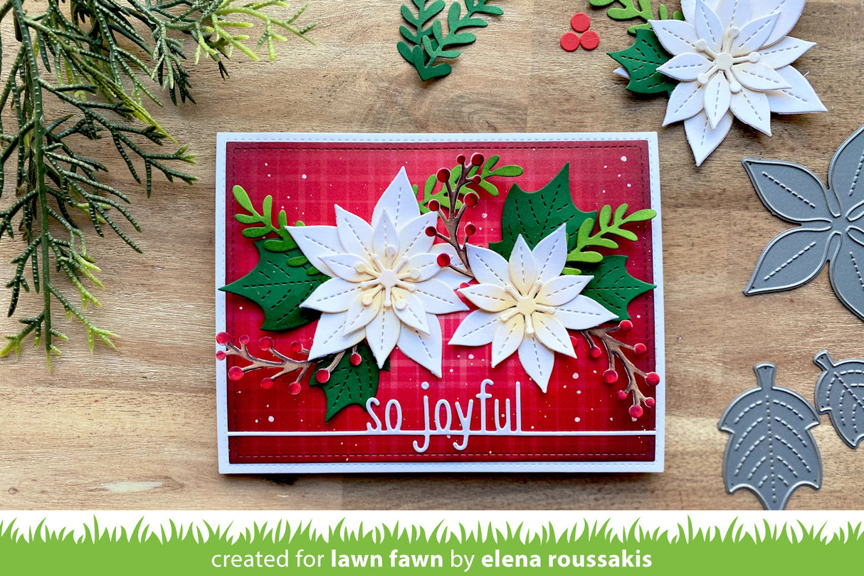 stitched poinsettia