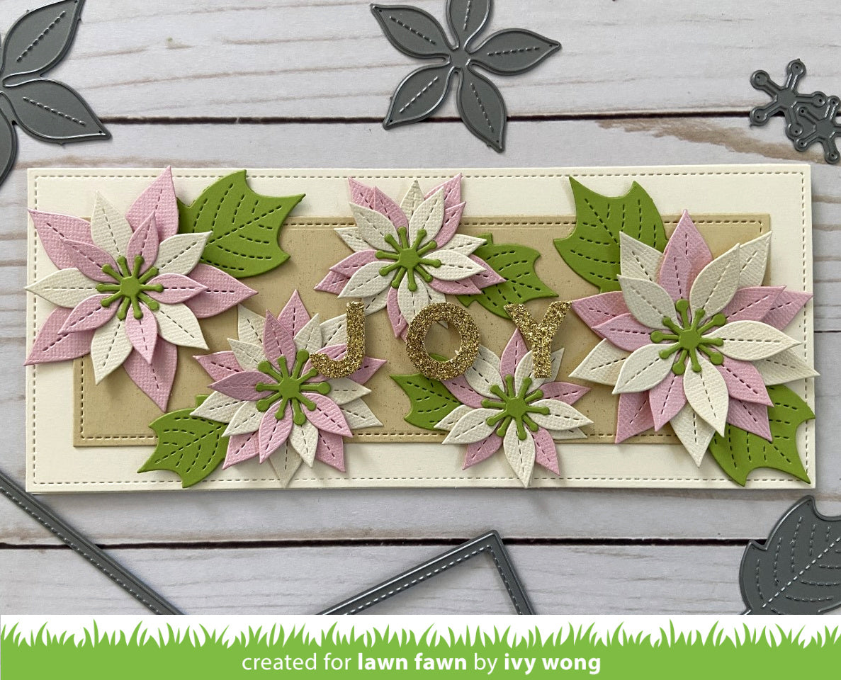 stitched poinsettia