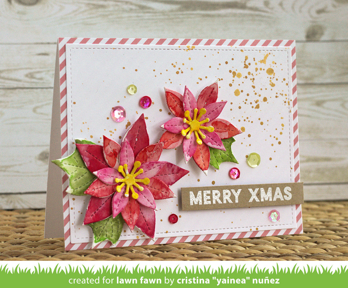 stitched poinsettia