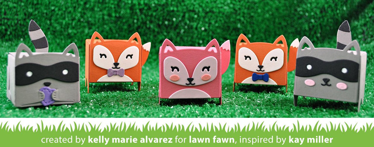 tiny gift box raccoon and fox add-on