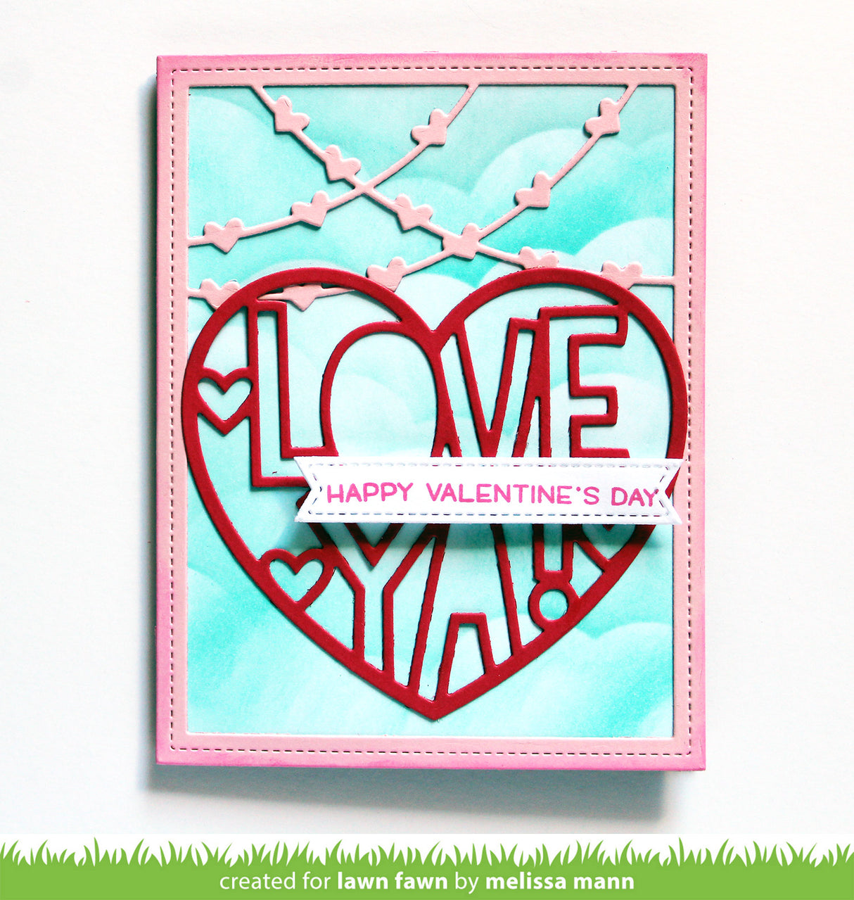 heart garland backdrop: portrait
