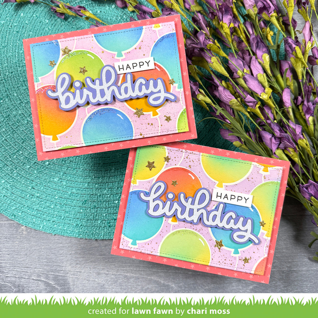 balloon background stencils