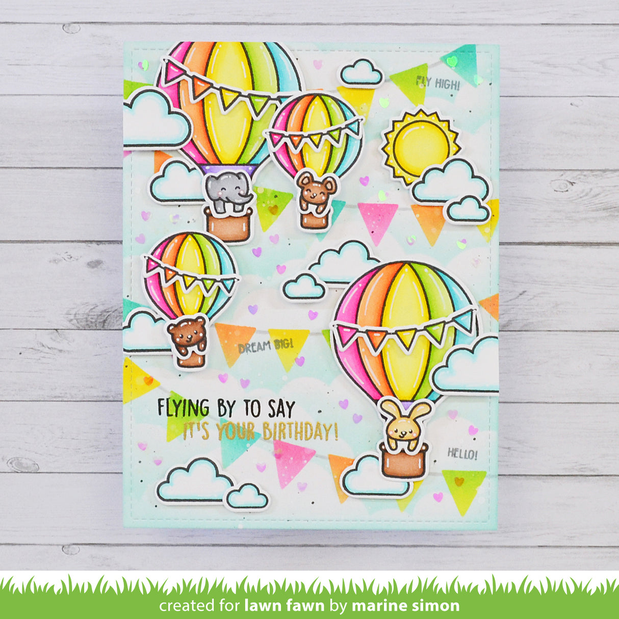 bunting background stencils