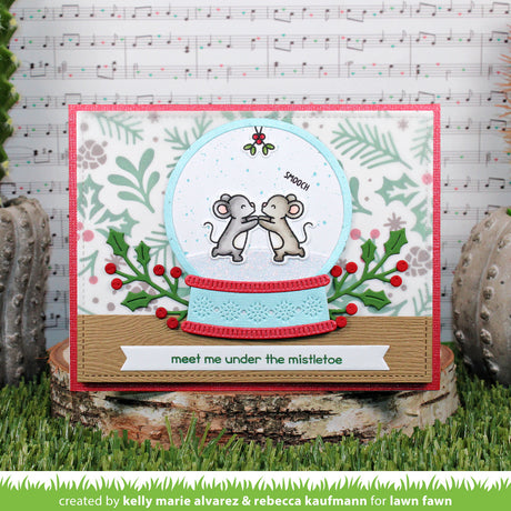 winter sprigs background stencils