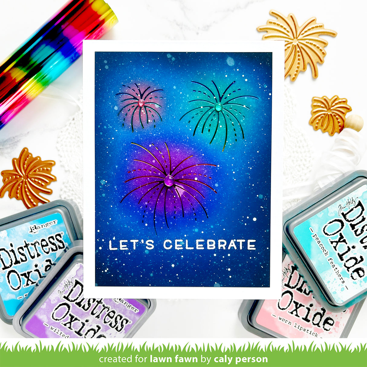 _fireworks hot foil plates_