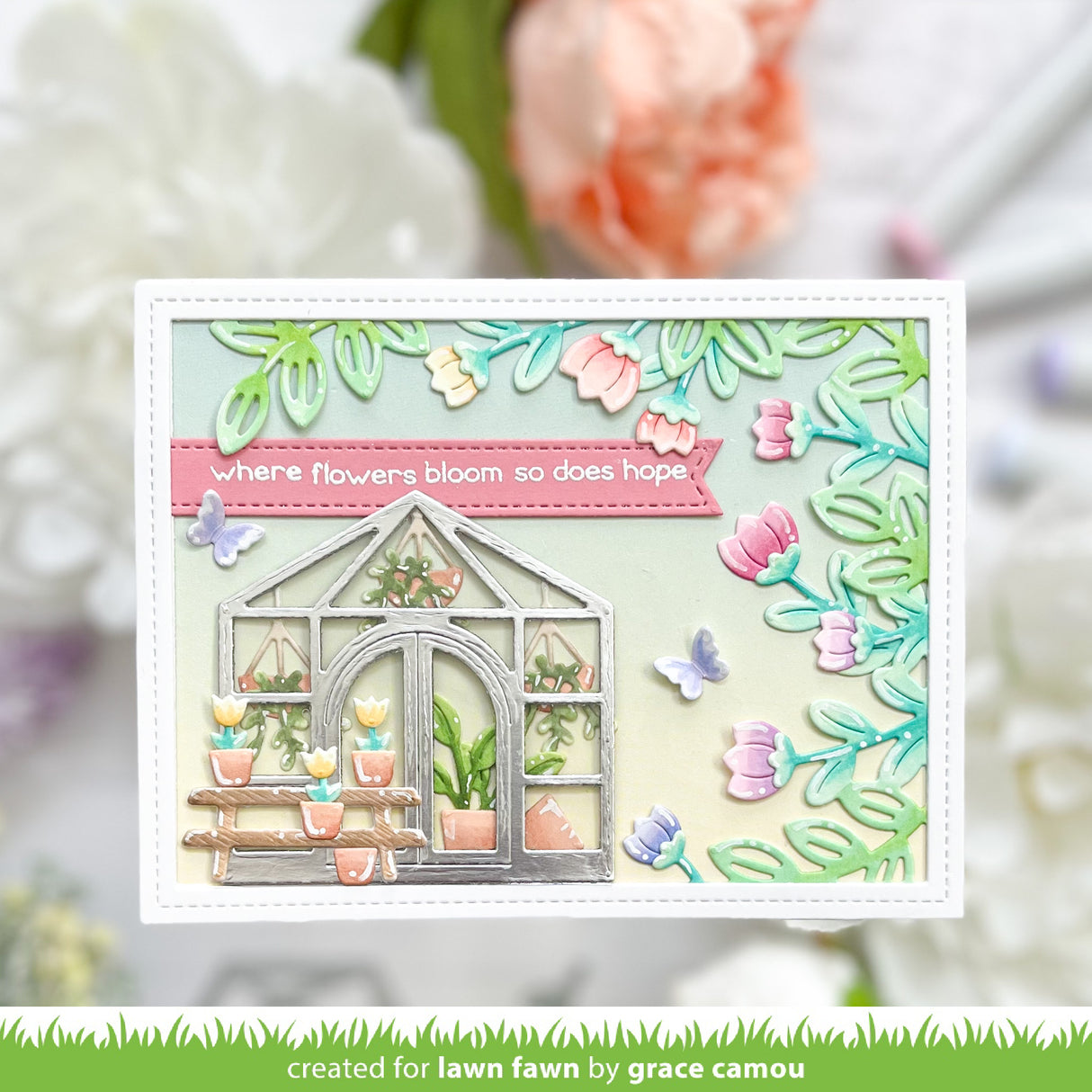 flower garden backdrop