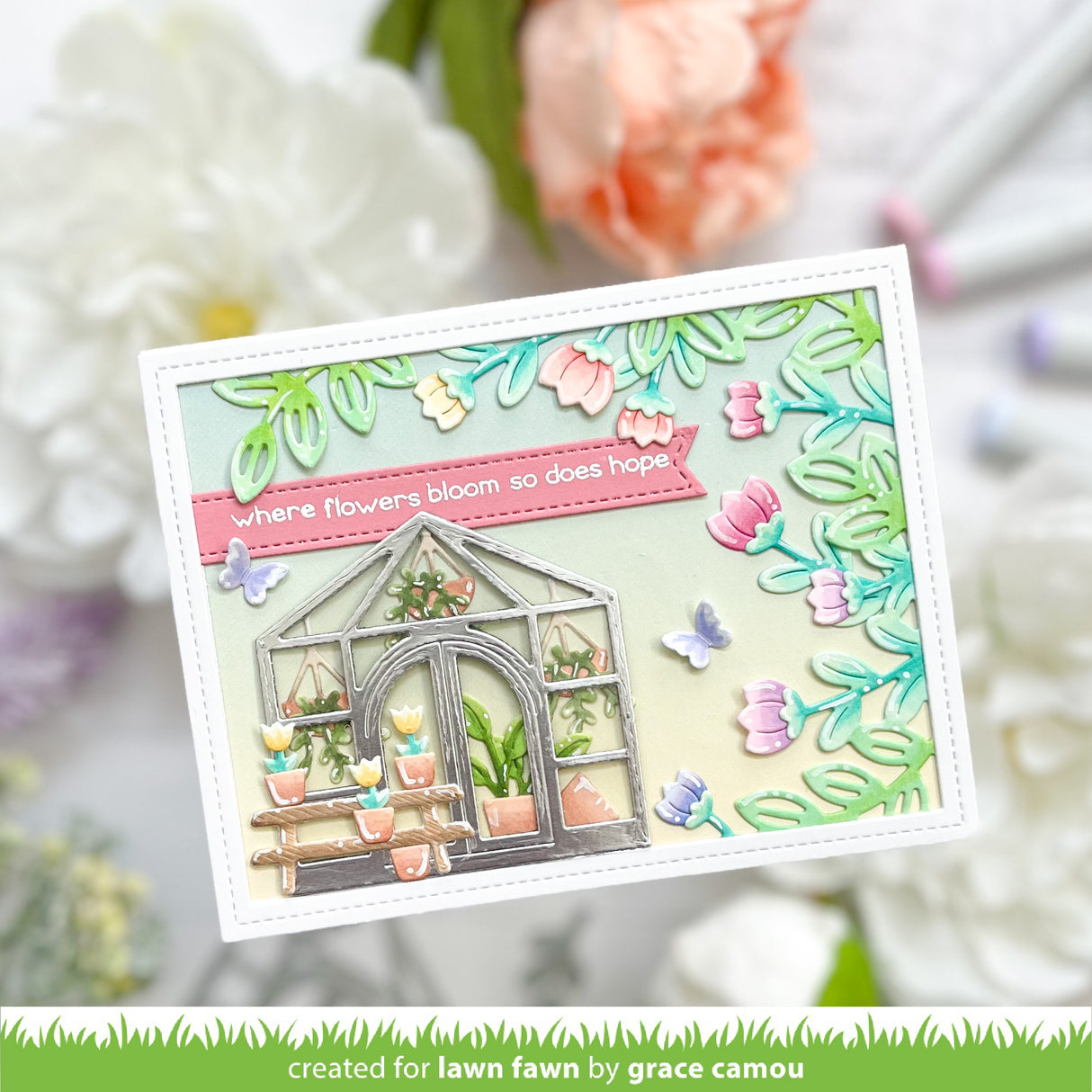 flower garden backdrop