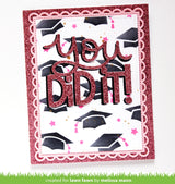 graduation caps background stencils