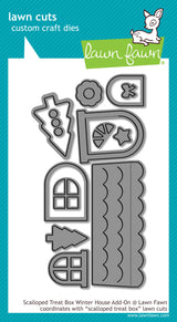 scalloped treat box winter house add-on