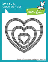 outside in stitched heart stackables