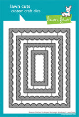 reverse stitched scalloped rectangle windows