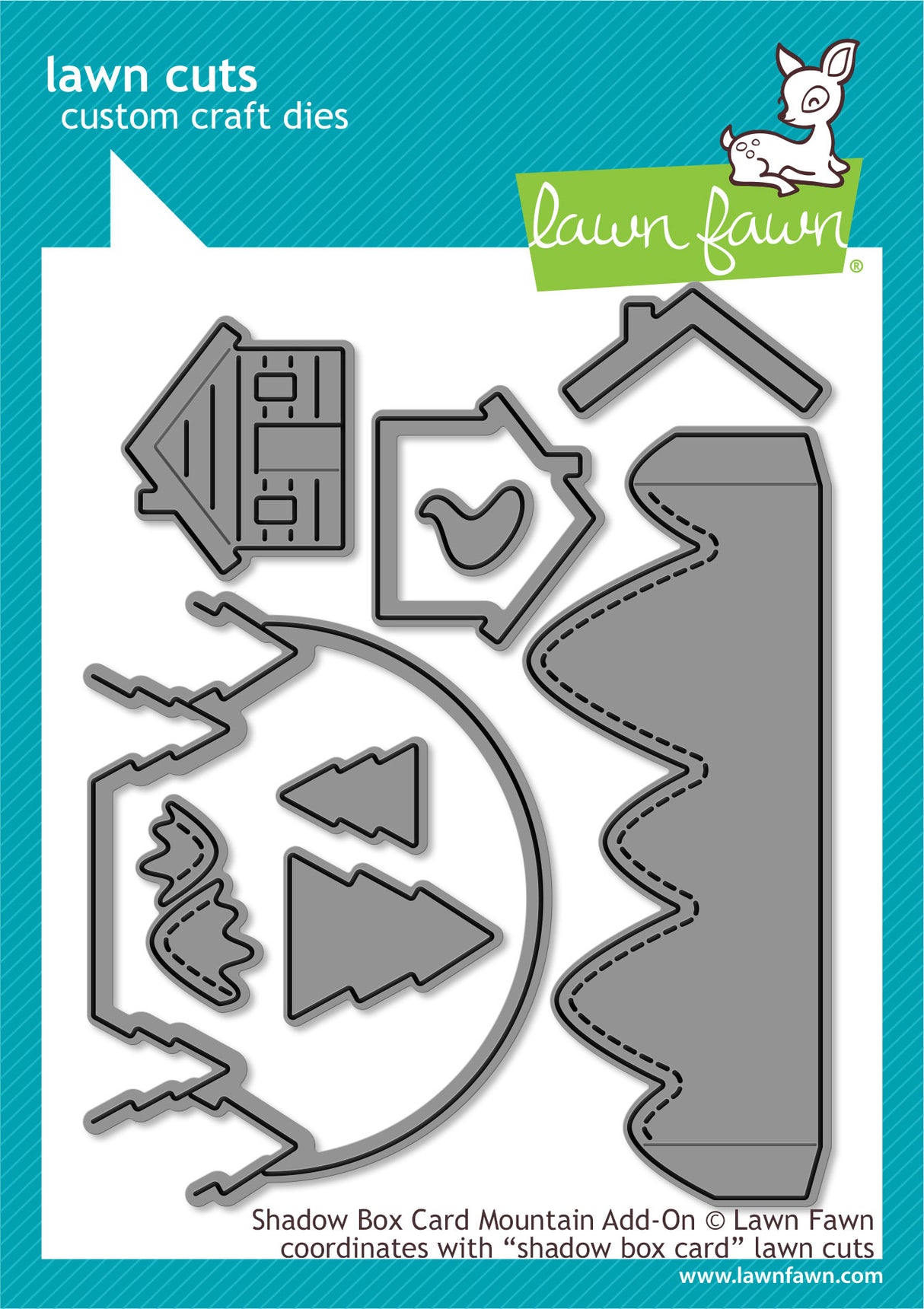 shadow box card mountain add-on