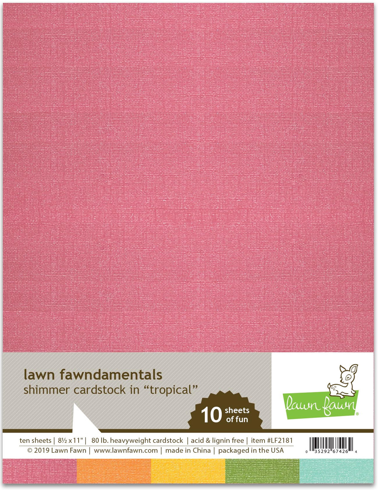 shimmer cardstock - tropical