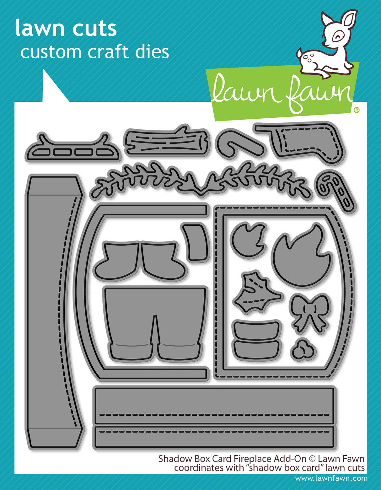 shadow box card fireplace add-on