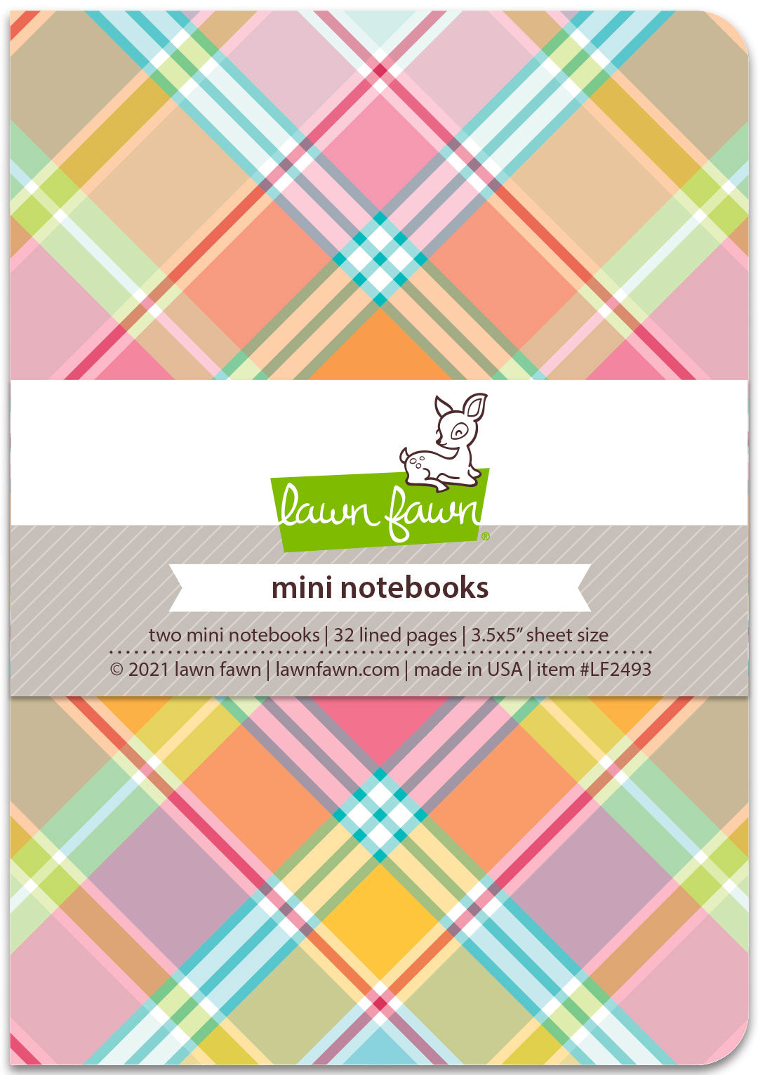 perfectly plaid remix - mini notebooks