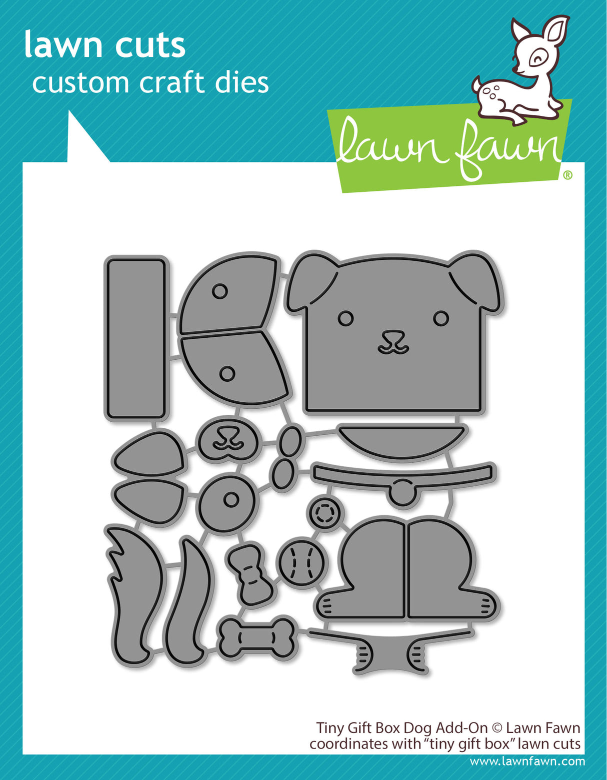 tiny gift box dog add-on