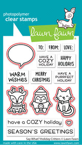 say what? holiday critters lawn cuts