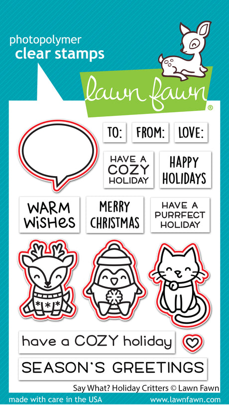 say what? holiday critters lawn cuts