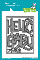 giant outlined hello baby