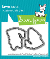 wolf before 'n afters lawn cuts