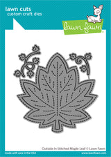 outside in stitched maple leaf