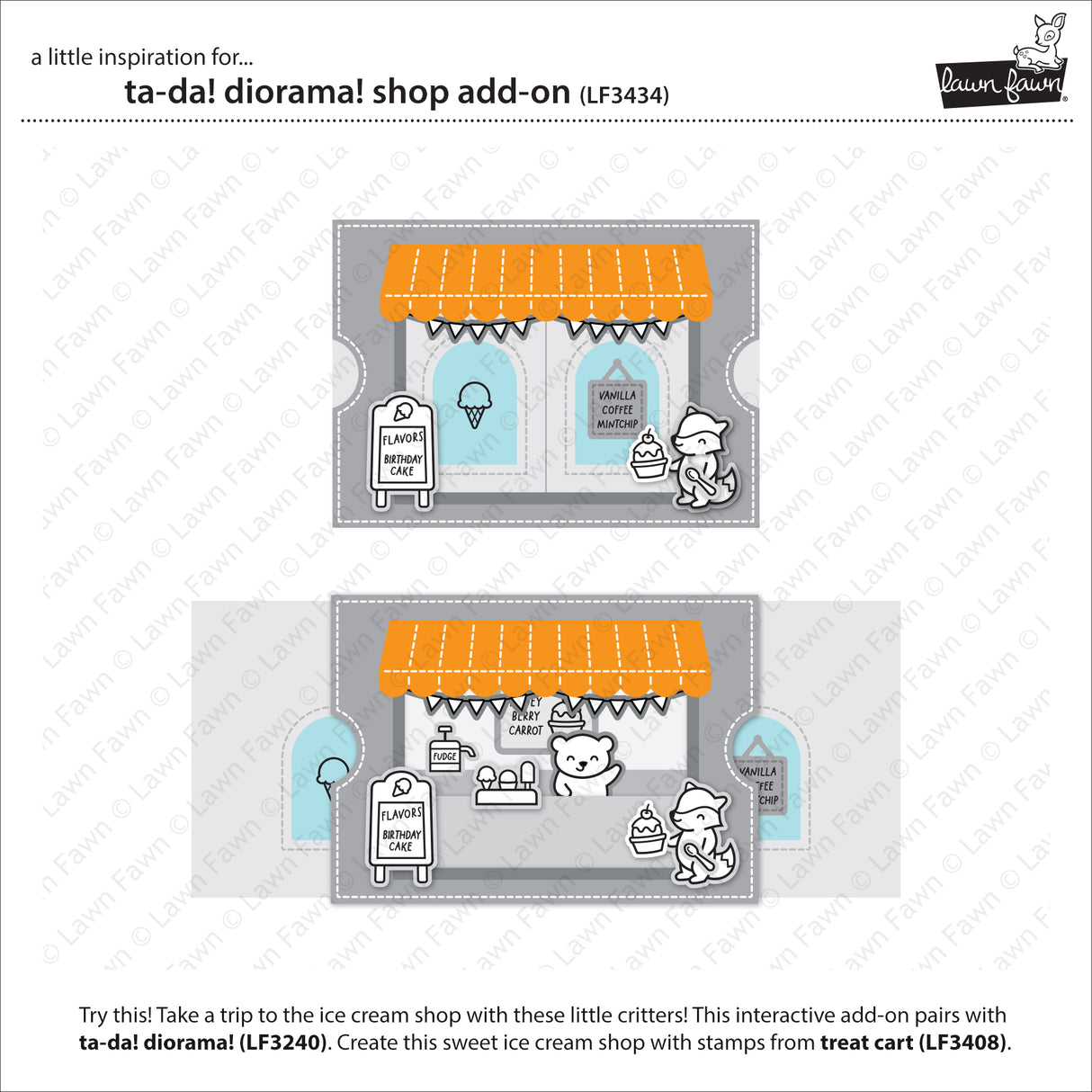 ta-da! diorama! shop add-on