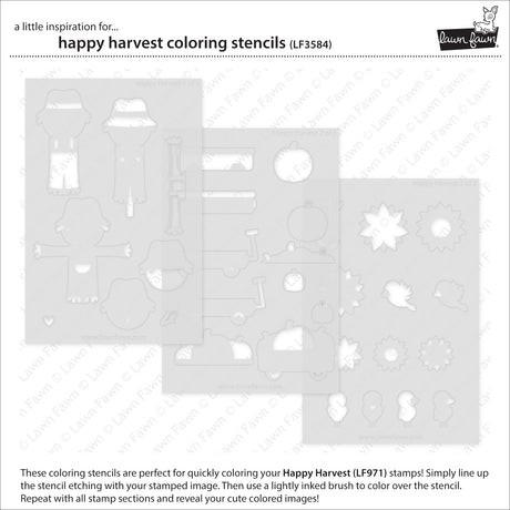 happy harvest coloring stencils