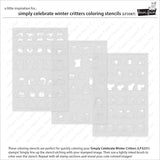 simply celebrate winter critters coloring stencils