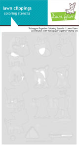 toboggan together coloring stencils