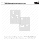 valentine mice coloring stencils