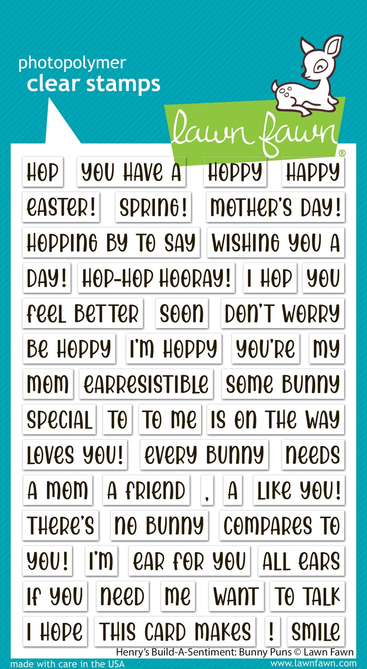 henry's build-a-sentiment: bunny puns
