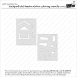 backyard bird feeder add-on coloring stencils