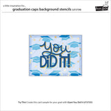 graduation caps background stencils