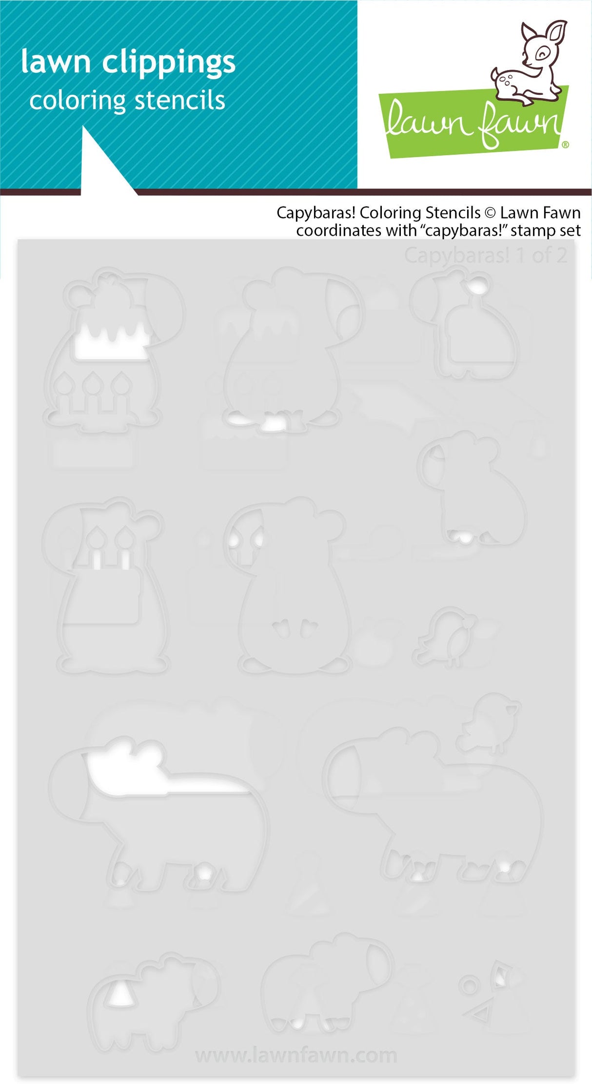 capybaras! coloring stencils