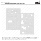 capybaras! coloring stencils