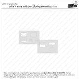 cake it easy add-on coloring stencils