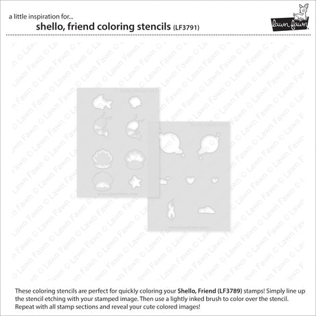shello, friend coloring stencils