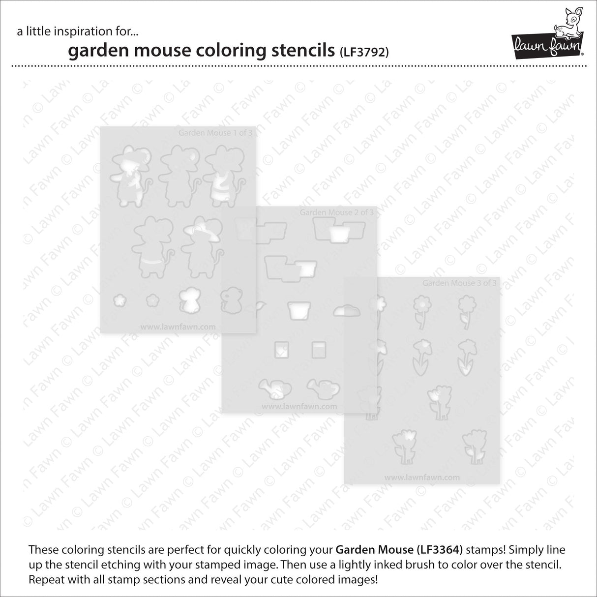 garden mouse coloring stencils
