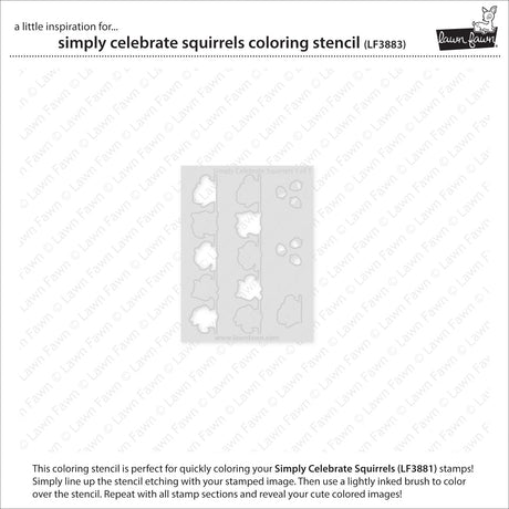 simply celebrate squirrels coloring stencil
