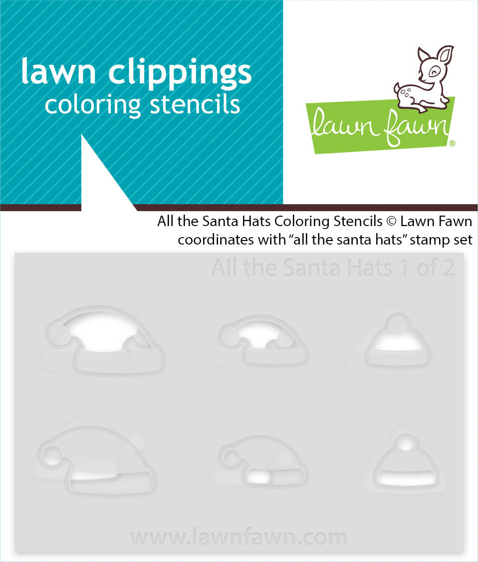 all the santa hats coloring stencils